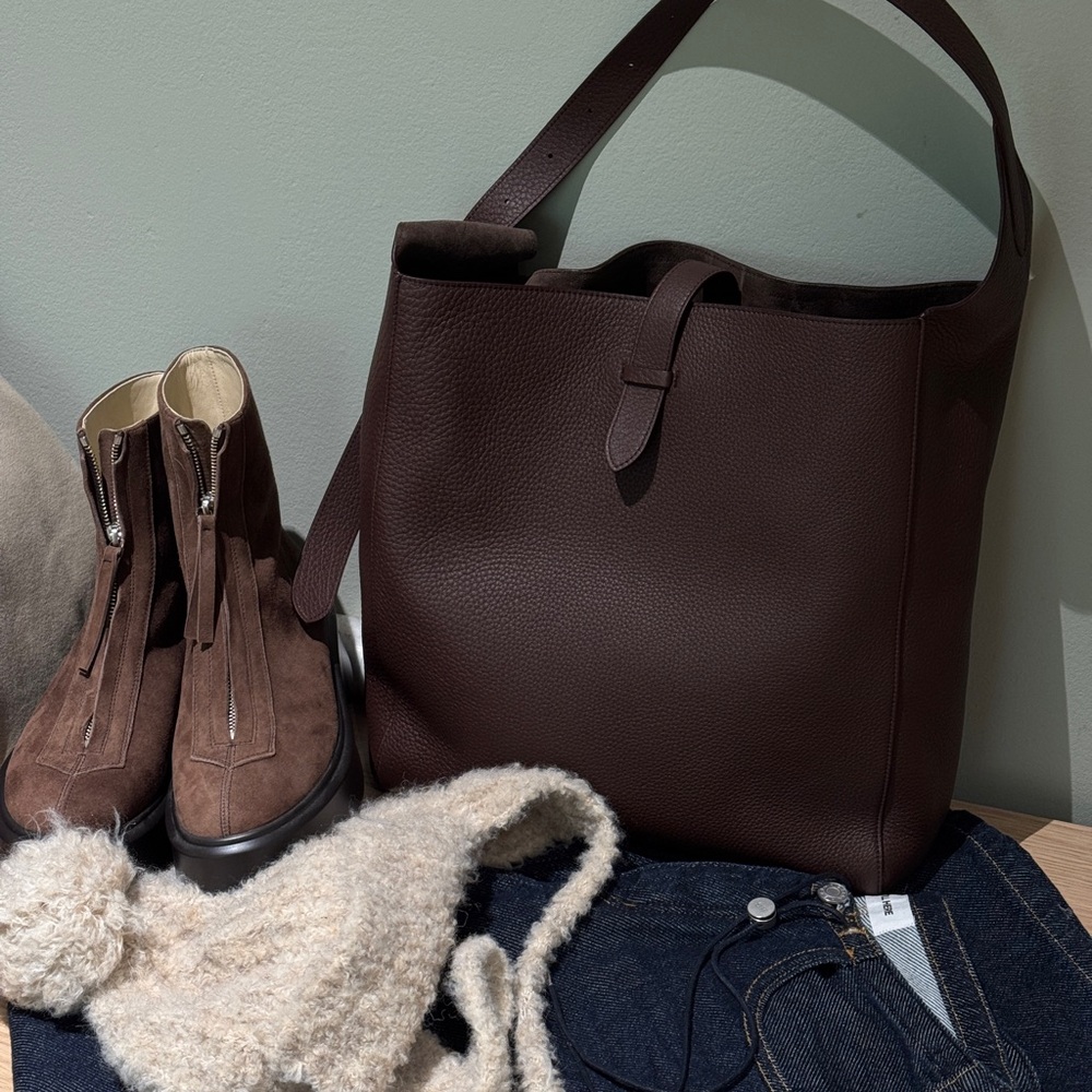 The Row Blake brown Leather Hobo Bag